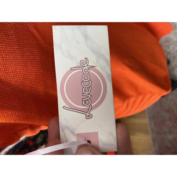 NWT Lovecode Red Orange Open Cardigan Size Small - Picture 4 of 6
